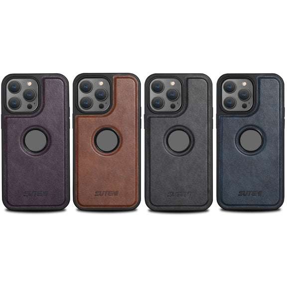 For iPhone 16 Suteni G1 Magsafe Leather Back Phone Case(Brown)