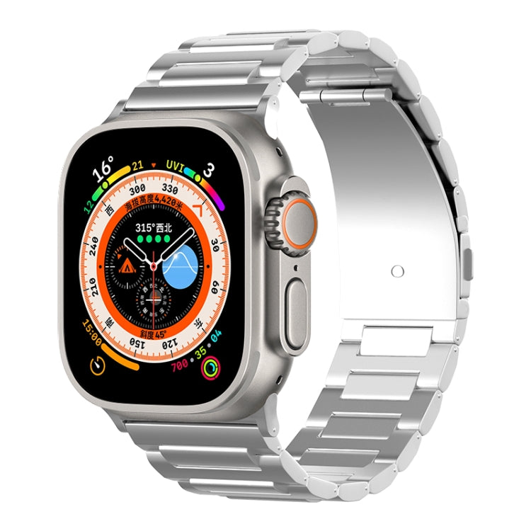For Apple Watch Series 7 45mm I-Shaped Titanium Watch Band(Sliver) - Watch Bands by PMC TechLife | Online Shopping South Africa | PMC TechLife