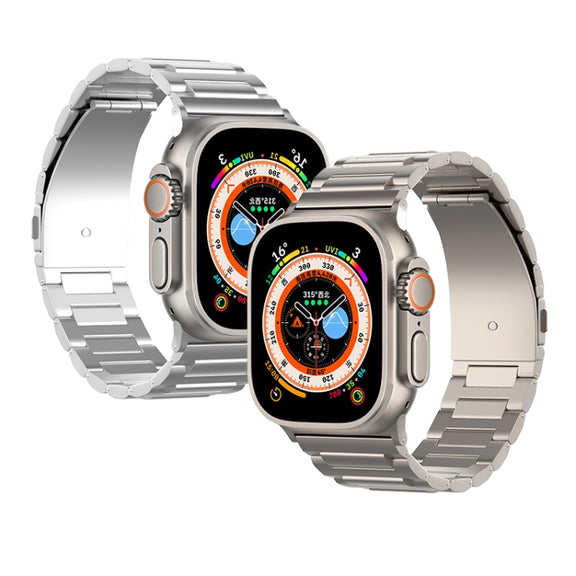 For Apple Watch Ultra 49mm I-Shaped Titanium Watch Band(Sliver)