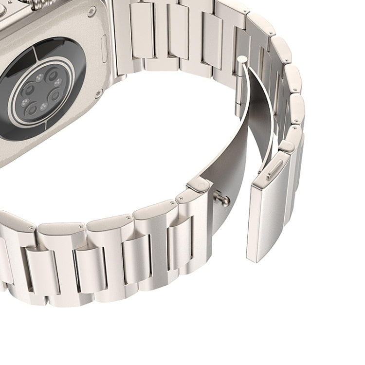 For Apple Watch Ultra 49mm I-Shaped Titanium Watch Band(Sliver)