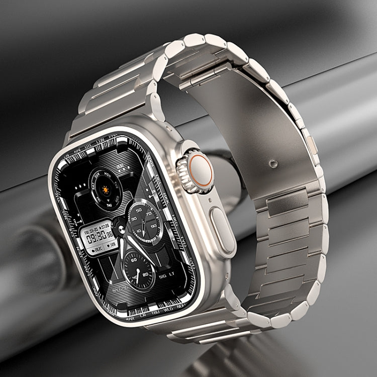 For Apple Watch SE 2023 44mm I-Shaped Titanium Watch Band(Titanium)