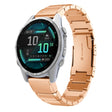 For Garmin Fenix 8 AMOLED 43mm Tortoise Shell 20mm Stainless Steel Watch Band(Rose Gold) - free shipping - PMC TechLife - Order now!