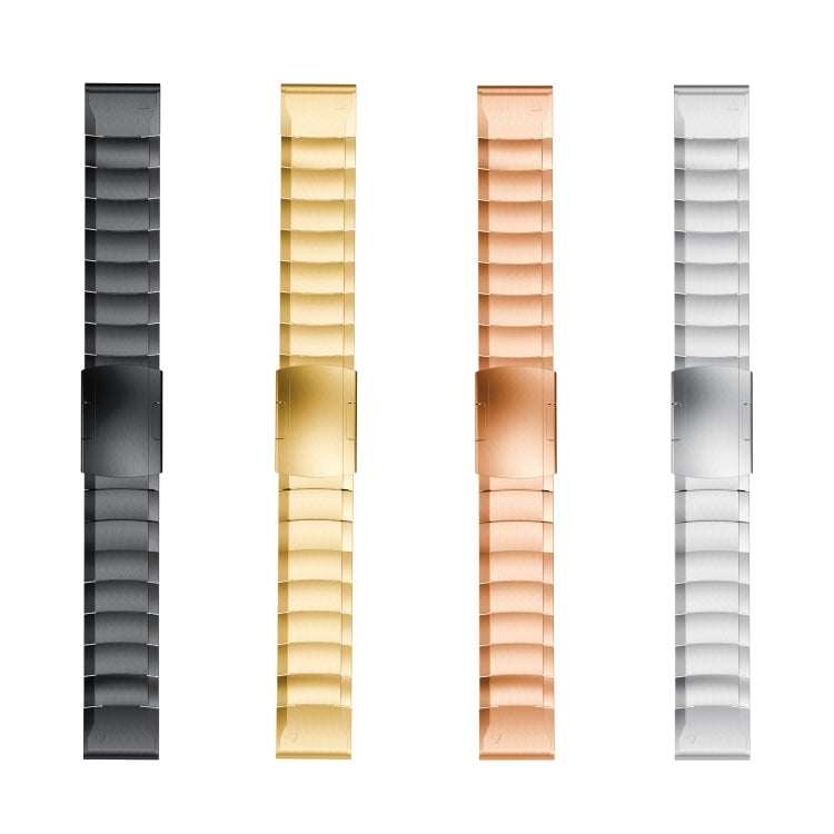 For Garmin Fenix 5S Tortoise Shell 20mm Stainless Steel Watch Band(Gold)
