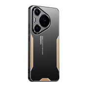 For Huawei Pura 70 Pro Blade Series TPU Hybrid Metal Phone Case(Gold)