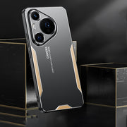 For Huawei Pura 70 Pro Blade Series TPU Hybrid Metal Phone Case(Red)