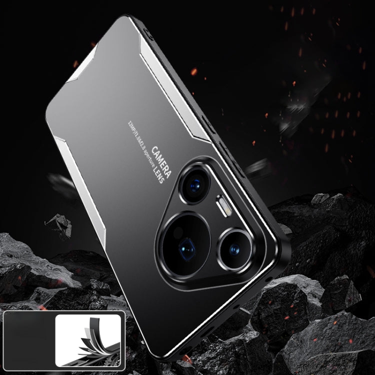 For Huawei Pura 70 Pro Blade Series TPU Hybrid Metal Phone Case(Blue)