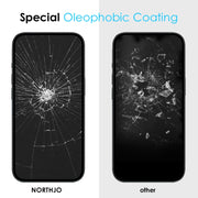 For iPhone 15 NORTHJO A++ 28 Degree Privacy Full Glue Silk Printing Tempered Glass Film