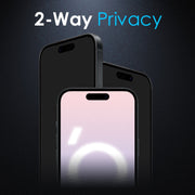 For iPhone 16 Plus NORTHJO A++ 28 Degree Privacy Full Glue Silk Printing Tempered Glass Film