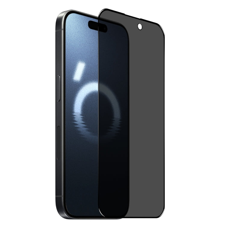 For iPhone 16 Pro NORTHJO A++ 28 Degree Privacy Full Glue Silk Printing Tempered Glass Film - iPhone 16 Pro Tempered Glass by NORTHJO | Online Shopping South Africa | PMC TechLife | Buy Now Pay Later Mobicred