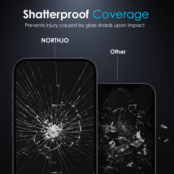 For iPhone 16 Pro NORTHJO A++ 28 Degree Privacy Full Glue Silk Printing Tempered Glass Film