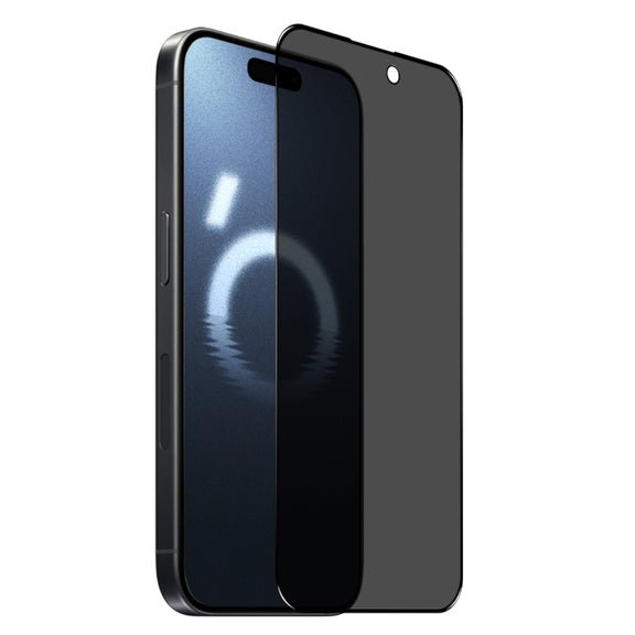 For iPhone 16 Pro Max NORTHJO A++ 28 Degree Privacy Full Glue Silk Printing Tempered Glass Film