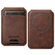 Suteni S2 Phone Magnetic Card Case Card Sleeve MagSafe Magnetic Coil PU Leather(Brown) -  by Suteni | Online Shopping South Africa | PMC TechLife | Buy Now Pay Later Mobicred