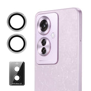 For OPPO Reno11 F ENKAY Hat-Prince 9H Rear Camera Lens Aluminium Alloy Tempered Glass Film(Silver)