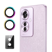 For OPPO Reno11 F ENKAY Hat-Prince 9H Rear Camera Lens Aluminium Alloy Tempered Glass Film(Colorful)