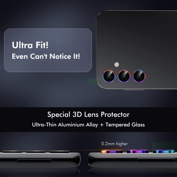For Samsung Galaxy S24 FE 5G ENKAY Hat-Prince 9H Rear Camera Lens Aluminium Alloy Tempered Glass Film(Silver)