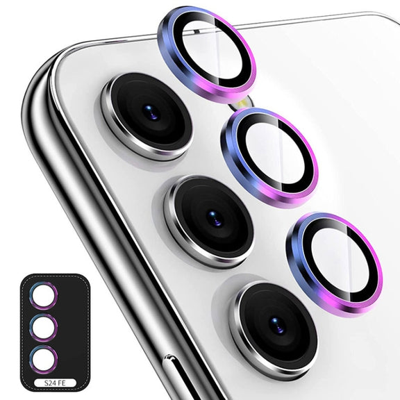 For Samsung Galaxy S24 FE 5G ENKAY Hat-Prince 9H Rear Camera Lens Aluminium Alloy Tempered Glass Film(Colorful)