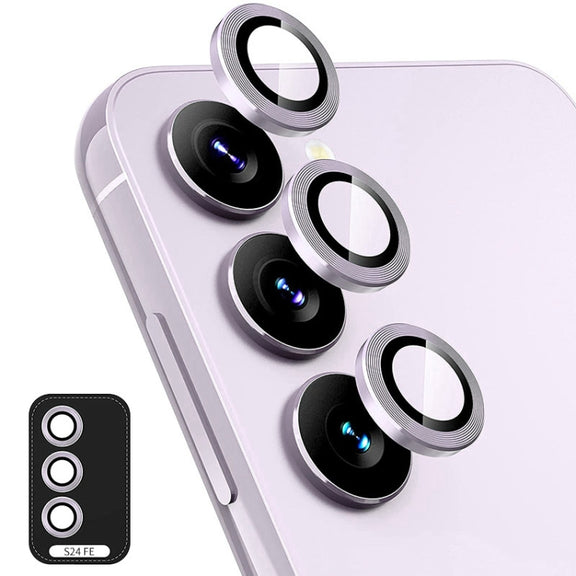 For Samsung Galaxy S24 FE 5G ENKAY Hat-Prince 9H Rear Camera Lens Aluminium Alloy Tempered Glass Film(Light Purple)