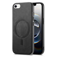 For iPhone 16e Solid Color Retro Magsafe PU Back Cover Phone Case(Black) - iPhone 16e Cases by PMC TechLife | Online Shopping South Africa | PMC TechLife | Buy Now Pay Later Mobicred