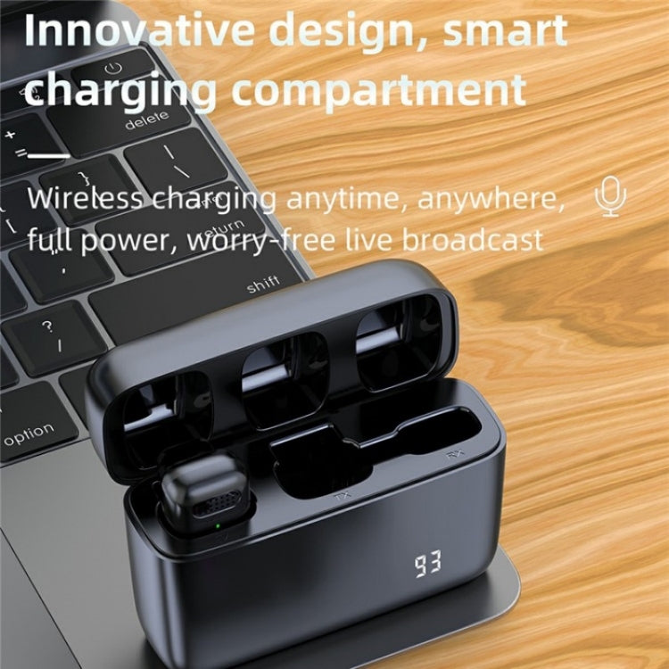 K13 2 in 1 Lavalier Wireless Microphone with 8 Pin Receiver & Charging Station - Microphone by PMC TechLife | Online Shopping South Africa | PMC TechLife | Buy Now Pay Later Mobicred