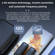 K13 2 in 1 Lavalier Wireless Microphone with 8 Pin Receiver & Charging Station