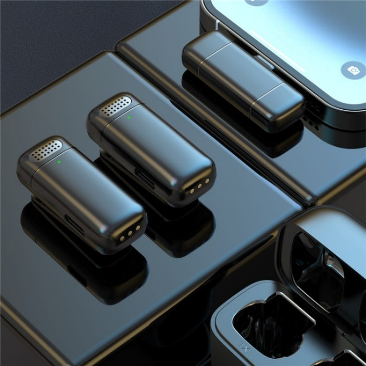 K13 2 in 1 Lavalier Wireless Microphone with USB-C / Type-C Receiver & Charging Station - Microphone by PMC TechLife | Online Shopping South Africa | PMC TechLife | Buy Now Pay Later Mobicred