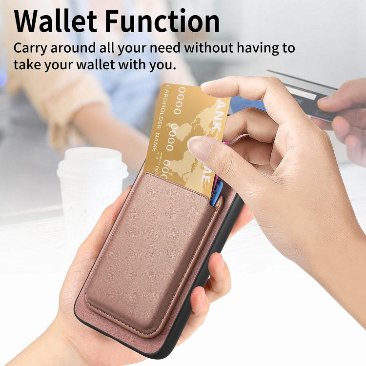 For Samsung Galaxy S25+ 5G Retro Magsafe Card Bag PU Back Cover Phone Case(Pink) - free shipping - PMC Jewellery - Order now!