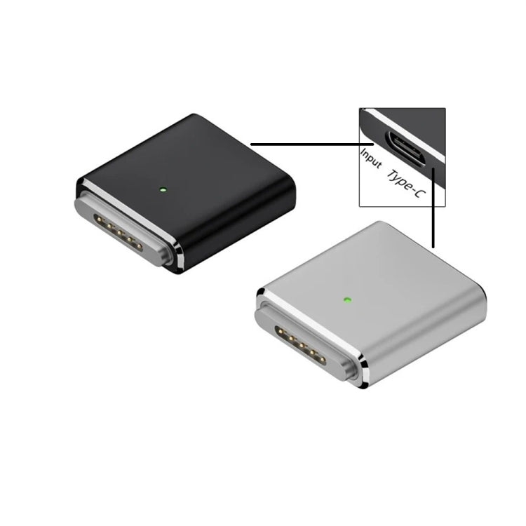 PD100W MagSafe 3 to Type-C Female Magnetic Charging Adapter for MacBook(Silver)