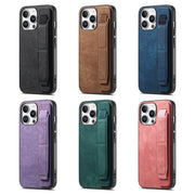 For iPhone 16 Plus Retro Wristband Holder Leather Back Phone Case(Purple)