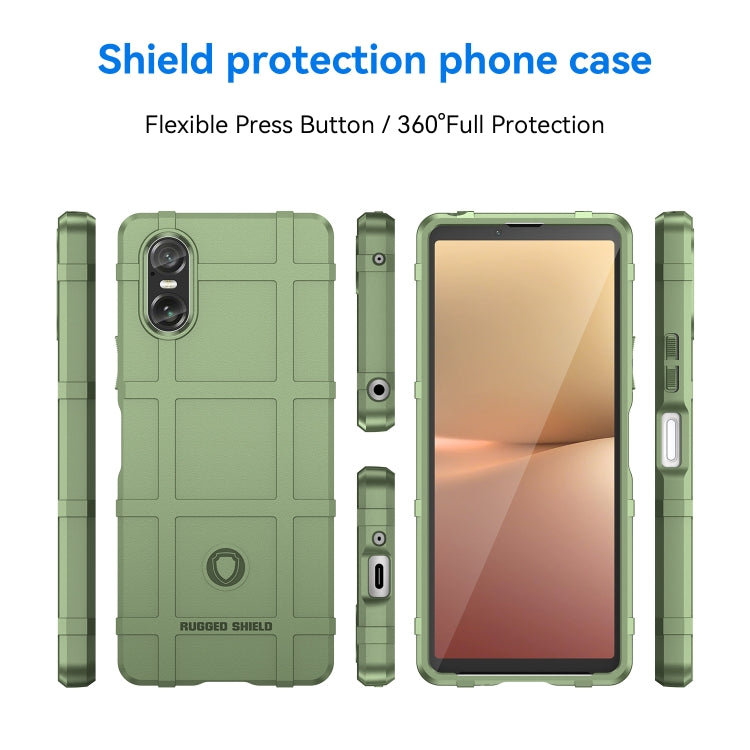 For Sony Xperia 10 VI Full Coverage Shockproof TPU Phone Case(Army Green) - Sony Cases by PMC TechLife | Online Shopping South Africa | PMC TechLife | Buy Now Pay Later Mobicred