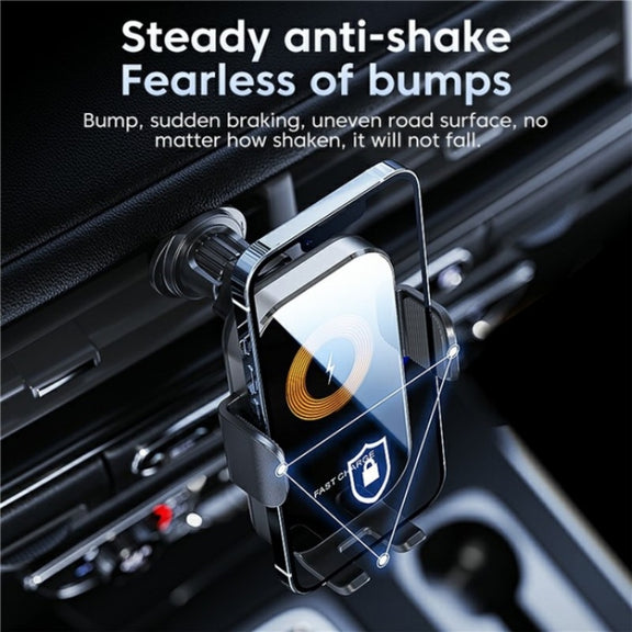 X12 Car Air Vent Touch Sensing Wireless Phone Charger Holder(Black)