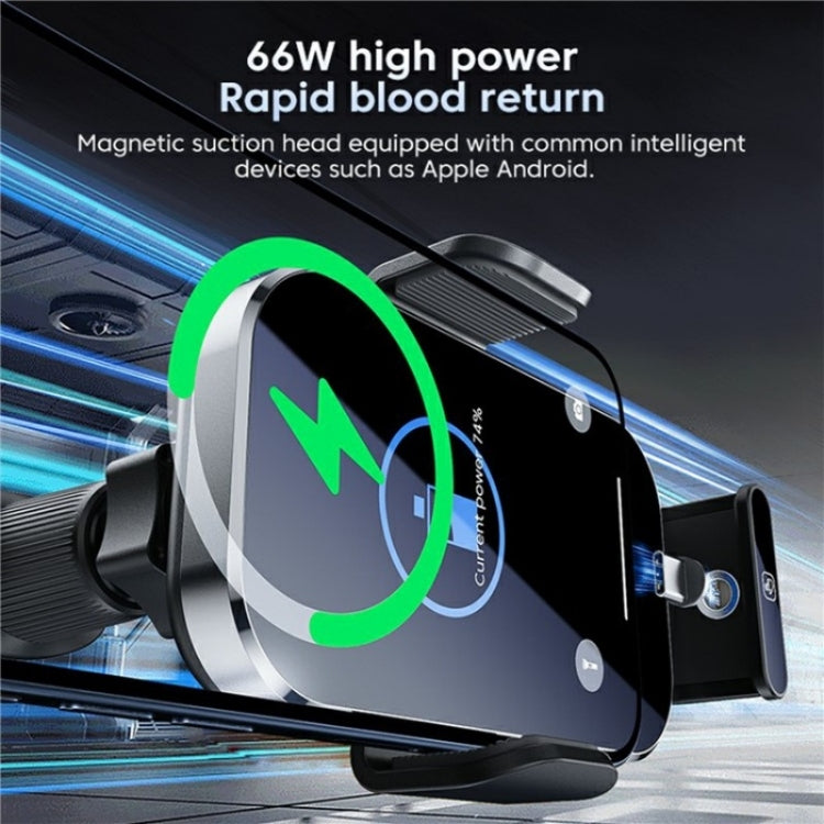 X10s Car Air Vent Hook 66W High Power Intelligent Induction Wireless Charger(Tarnish) - Wireless Charger Holders by PMC TechLife | Online Shopping South Africa | PMC TechLife | Buy Now Pay Later Mobicred
