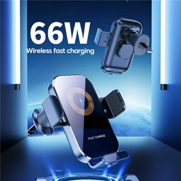 X12s Car Air Vent Wireless Charger 66W High Power Intelligent Induction Holder(Tarnish)