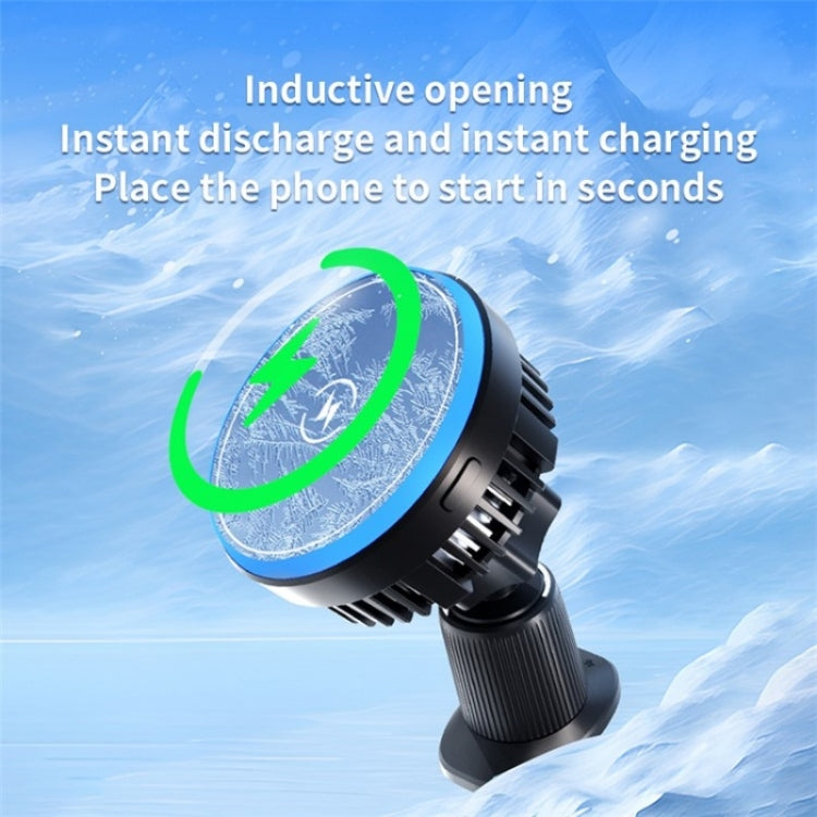 T2 Vehicle Air Vent Phone Charging Stand Magnetic Wireless Colorful Light Charger