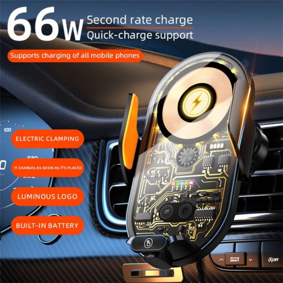 C23 66W Car Air Vent Phone Holder Wireless Charger(Gold)