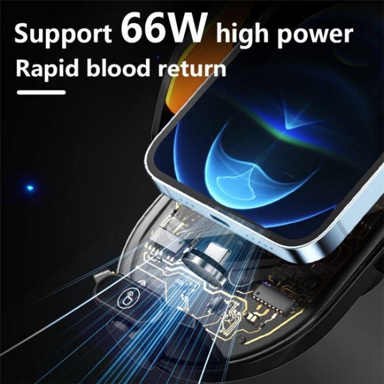 C23 66W Car Air Vent Phone Holder Wireless Charger(Gold) - Wireless Charger Holders by PMC TechLife | Online Shopping South Africa | PMC TechLife | Buy Now Pay Later Mobicred