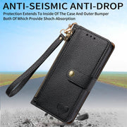 For Motorola Moto G Play 2024 Love Zipper Lanyard Leather Phone Case(Black)