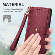 For Motorola Moto G Play 2024 Love Zipper Lanyard Leather Phone Case(Red)
