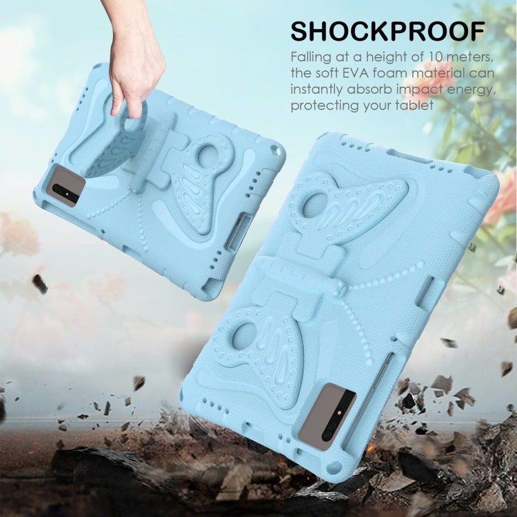 For Samsung Galaxy Tab S9 FE X510 Butterfly Bracket EVA Shockproof Tablet Case(Light Blue) - free shipping - PMC Jewellery - Order now!