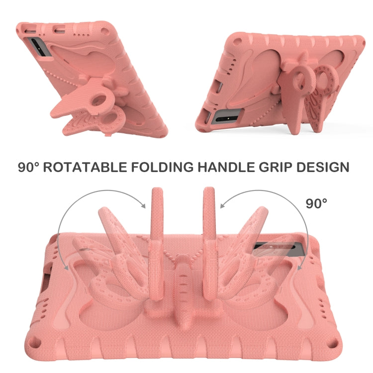 For Samsung Galaxy Tab S9 11 X710 Butterfly Bracket EVA Shockproof Tablet Case(Pink Orange) - free shipping - PMC Jewellery - Order now!