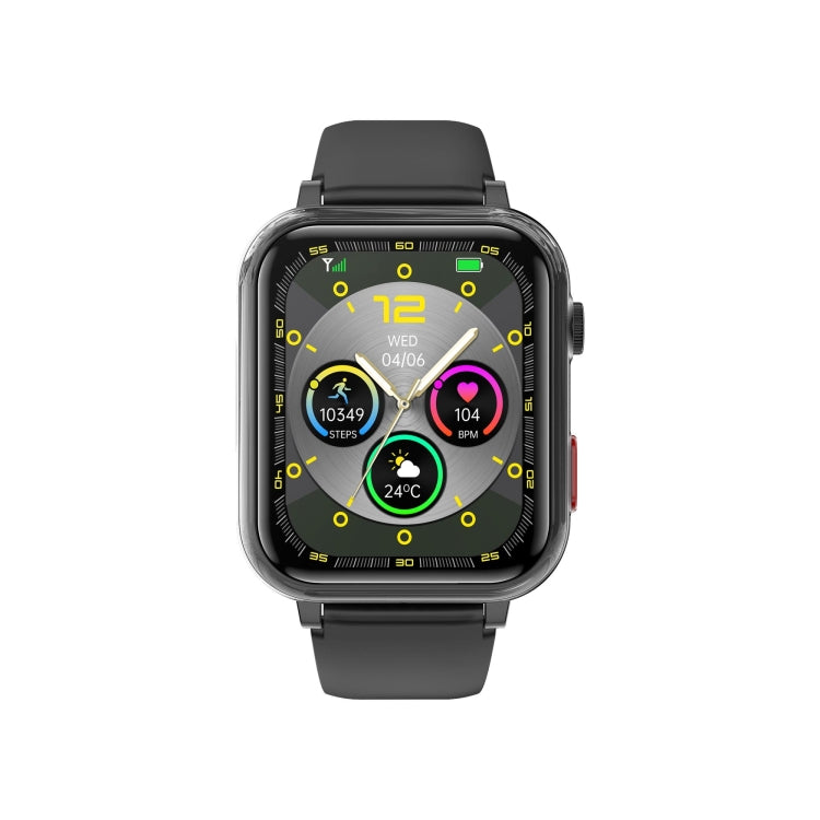 G18 1.83 inch Color Screen Smart Watch Silicone Strap, Support  Noninvasive Blood Sugar / Uric Acid(Black)