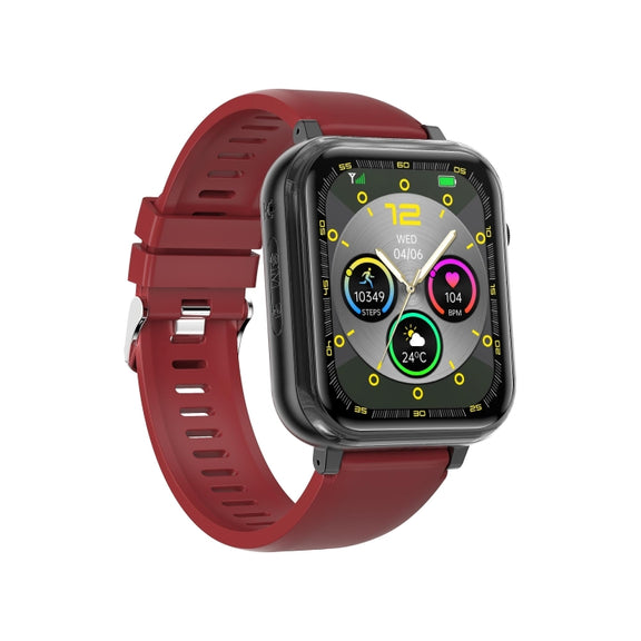 G18 1.83 inch Color Screen Smart Watch Silicone Strap, Support  Noninvasive Blood Sugar / Uric Acid(Red)