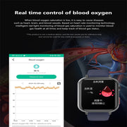 G18 1.83 inch Color Screen Smart Watch Silicone Strap, Support  Noninvasive Blood Sugar / Uric Acid(Red)