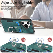 For Huawei Pura 70 Retro Skin-feel Ring Card Wallet Phone Case(Green)