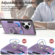 For Huawei Pura 70 Retro Skin-feel Ring Card Wallet Phone Case(Purple)