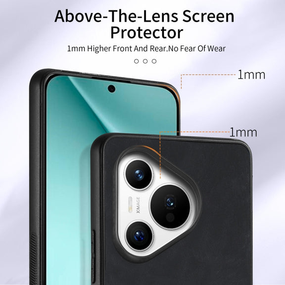 For Huawei Pura 70 Pro Retro Skin-feel Ring Card Wallet Phone Case(Black)