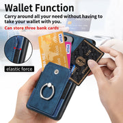 For Huawei Pura 70 Pro Retro Skin-feel Ring Card Wallet Phone Case(Blue)