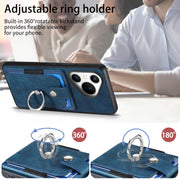 For Huawei Pura 70 Pro+ Retro Skin-feel Ring Card Wallet Phone Case(Blue)