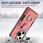 For Huawei Pura 70 Pro+ Retro Skin-feel Ring Card Wallet Phone Case(Pink)