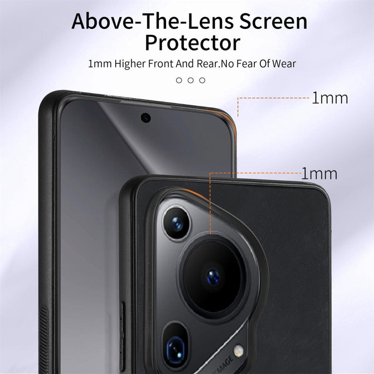 For Huawei Pura 70 Ultra Retro Skin-feel Ring Card Wallet Phone Case(Black)