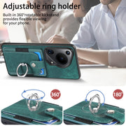 For Huawei Pura 70 Ultra Retro Skin-feel Ring Card Wallet Phone Case(Green)
